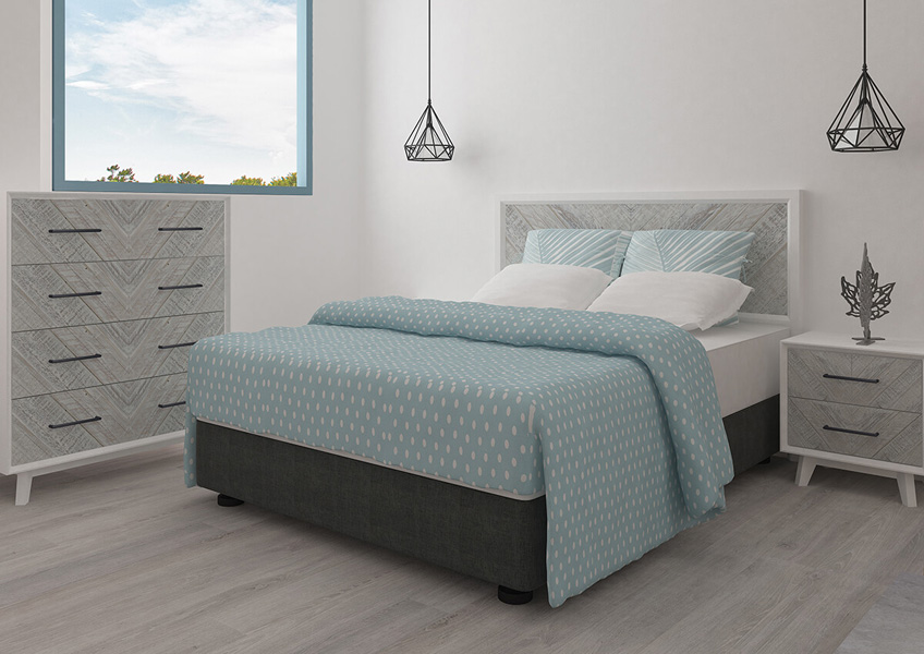 Sea Breeze Bedroom - black handles